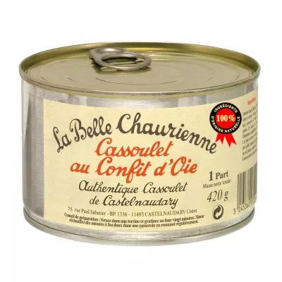 Cassoulet at the confit of goose 420g - LA BELLE CHAURIENNE