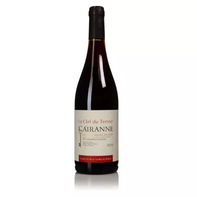 Vino Tinto Côtes du Rhône Villages, 14,5°, 75cl - LA CLEF DU TERROIR CAIRANNE