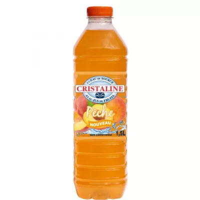Água sabor pêssego 1,5L - CRISTALINE
