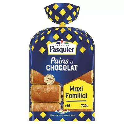 16 Pains au chocolat format Maxi familial 560g - BRIOCHE PASQUIER
