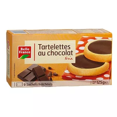 Tartelletta Al Cioccolato Fondente X9 125g - BELLE FRANCE