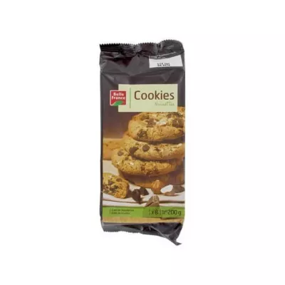Maxi Cookie giza chokoleti hazelnuts x 8 200g - BELLE FRANCE