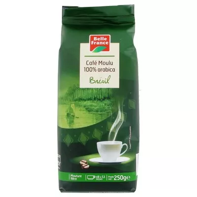 Caffè Macinato 100% Arabica Brasile 250g - BELLE FRANCE