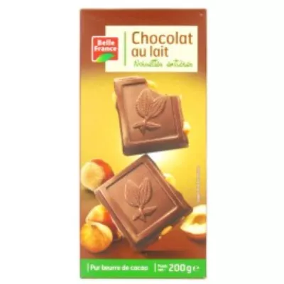 ミルクチョコレート ホールヘーゼルナッツ 200g - BELLE FRANCE