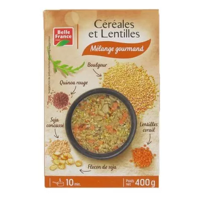 Gourmet -mengselgranen en lenzen 400 g - BELLE FRANCE