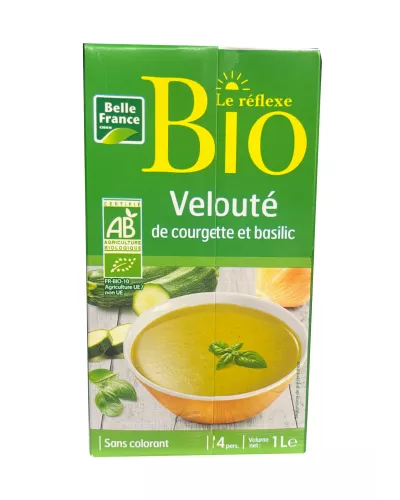 Organic Zucchini and Basil Cream Soup 1l - BELLE FRANCE