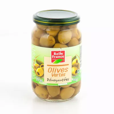 Olives Vertes Dénoyautées 160g - BELLE FRANCE