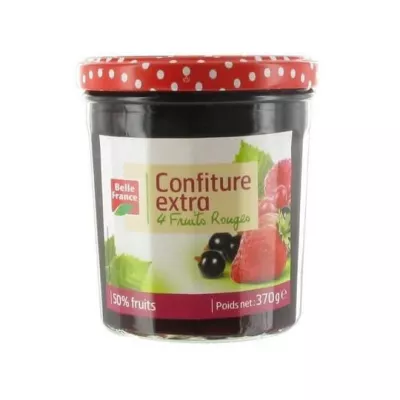 Confiture Extra 4 Fruits Rouges 370g - BELLE FRANCE