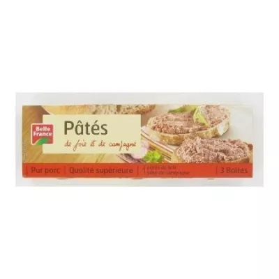 Pâtes De Foie Et De Campagne 3x78g - BELLE FRANCE