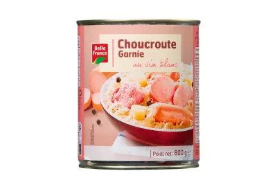 Sauerkraut iliyopambwa na Mvinyo Nyeupe 800g - BELLE FRANCE