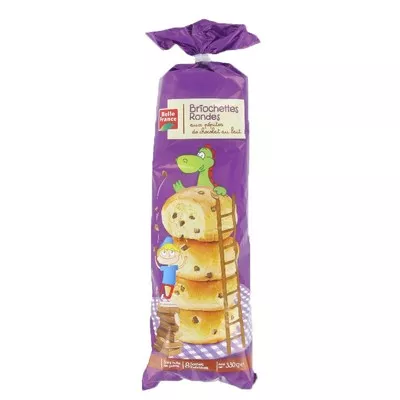 Briochette Ronde Pépites De Chocolat Au Lait X8 330g - BELLE FRANCE