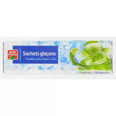 Mifuko ya Ice 15 Sachets (360 Ice Cubes) - BELLE FRANCE