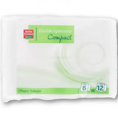 Double-thickness Compact Toilet Paper X6 - BELLE FRANCE
