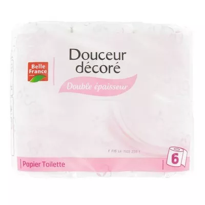 Weiches, dekoriertes Toilettenpapier, 6 Stück - BELLE FRANCE