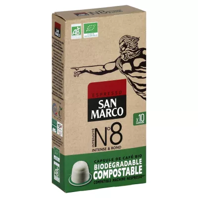 Café intense & rond n°8 x10 capsules 50g - SAN MARCO