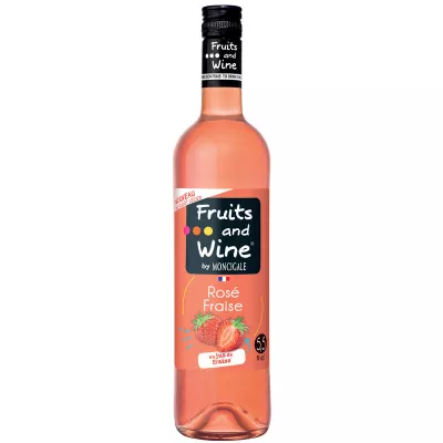 Boisson à Base de Vin Blanc à la Fraise, 5,5°, 75cl - FRUITS AND WINE