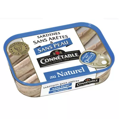 Sardine al naturale disossate e senza pelle, 98g - CONNÉTABLE