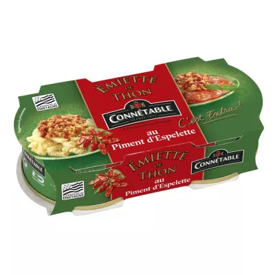 Crumbled Tuna with Espelette Pepper, 2x 80g - CONNÉTABLE