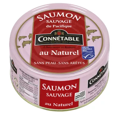 Natürlicher Wildlachs aus dem Pazifik, 112g - CONNÉTABLE