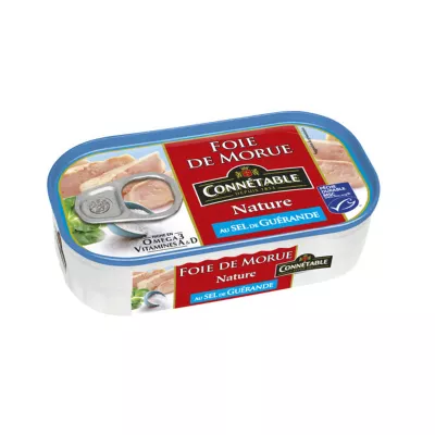 Natuurcode lever met Guérande -zout, 121G -berichtbaar