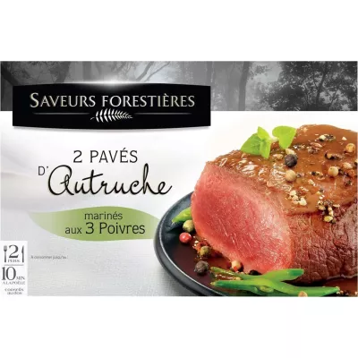 X2 250g Avestruz Pavé 3 Pimienta - SAVEURS FORESTIèRES
