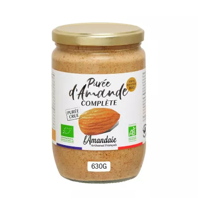 Purea di Mandorle Intere Crude Biologiche 630g - L'amandaie