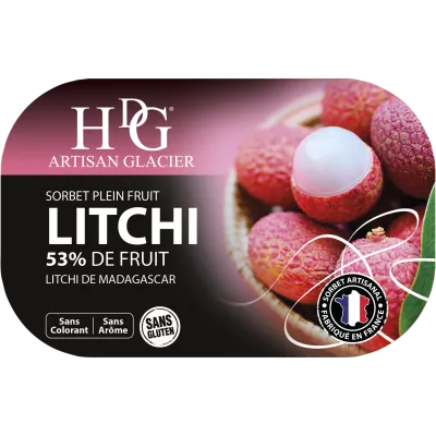 Sorbet Litchi 487.5g - Histoires De Glaces