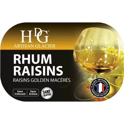 Glace Rhum Raisins 487.5g - Histoires De Glaces