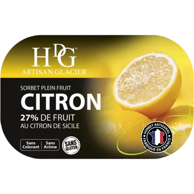 Sorbet Citron 487.5g - Histoires De Glaces