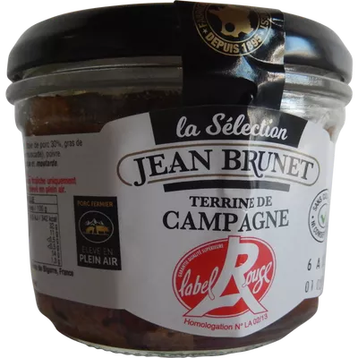 Terrine de Campagne Label Rouge, 180g - JEAN BRUNET