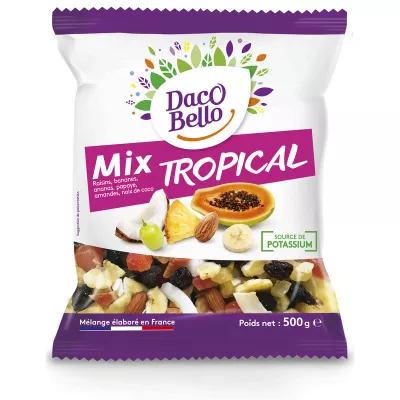 Dried Fruits Tropical Mix, 500g - DACO BELLO