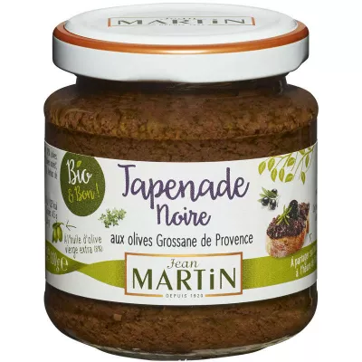 Tapenade Olives Noires Bio 110g - JEAN MARTIN