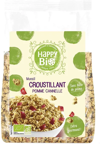 Muesli Cr Pomme Canl Bio 375g