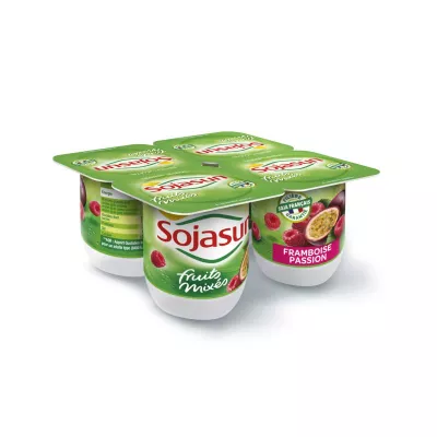 Yaourt framboise passion 4x100g - SOJASUN