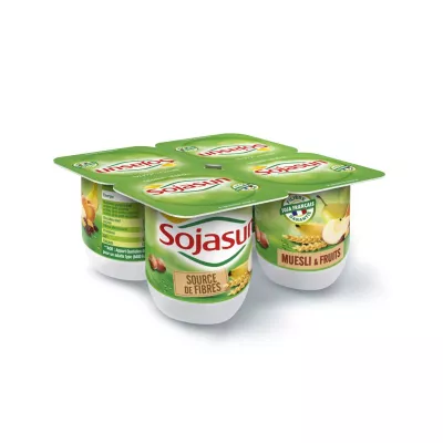 Yaourt muesli et fruits 4x100g - SOJASUN