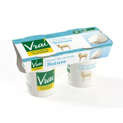 Iogurte Natural de Ovelha Orgânico 2x125g - VRAI