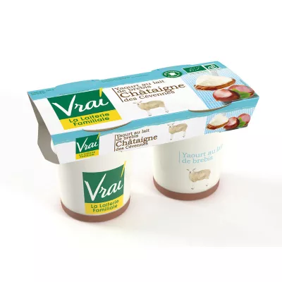 Yaourt Brebis chataigne Bio 2x125g - VRAI