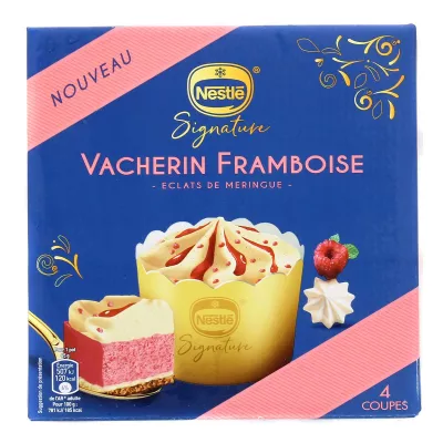 Dessert glacé vacherin de framboise x4 - SIGNATURE