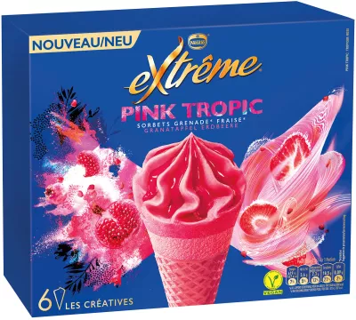 Glace Cône grenade fraise 429g - EXTREME