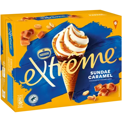 Glace Cône Extrême Sundae Caramel 438g - NESTLE