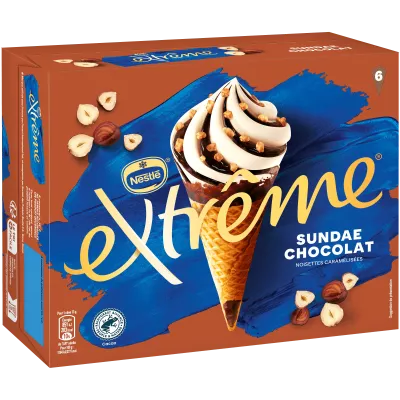 Glace Cône Extrême Sundae Chocolat 438g - NESTLE