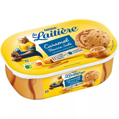 Glace caramel beurre salé 490g - LA LAITIERE