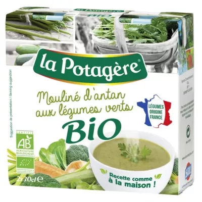 Mouliné d'antan con verdure verdi bio 2x30cl - LA POTAGERE
