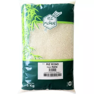 Riz Rond Blanc 5kg - RIZ DU MONDE