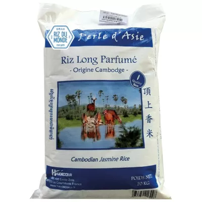 Cambodja Geparfumeerde Rijst Aziatische Parel Antilope 20kg - RIZ DU MONDE