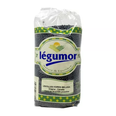 बेलुगा काली दाल कनाडा 500 ग्राम - LÉGUMOR