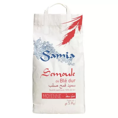 Semoule blé dur moyenne 5kg - SAMIA