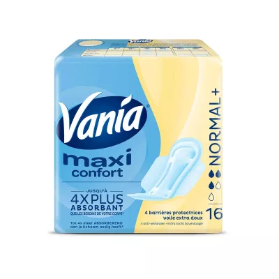 Гигиенические полотенца с нормальными плавниками+ Maxi Comfort x16 - VANIA