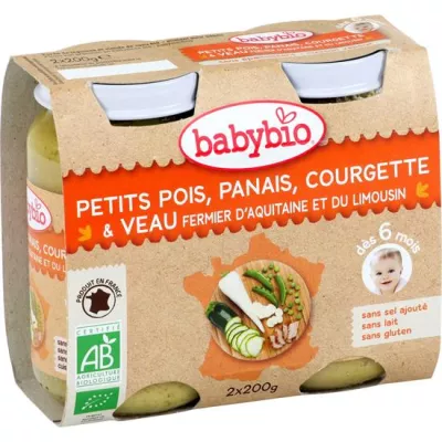2x200g Bio P Pois Pan Courg Ve