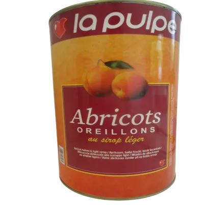 Oreillons d'abricots pelés au sirop léger 3/1  - LA PULPE